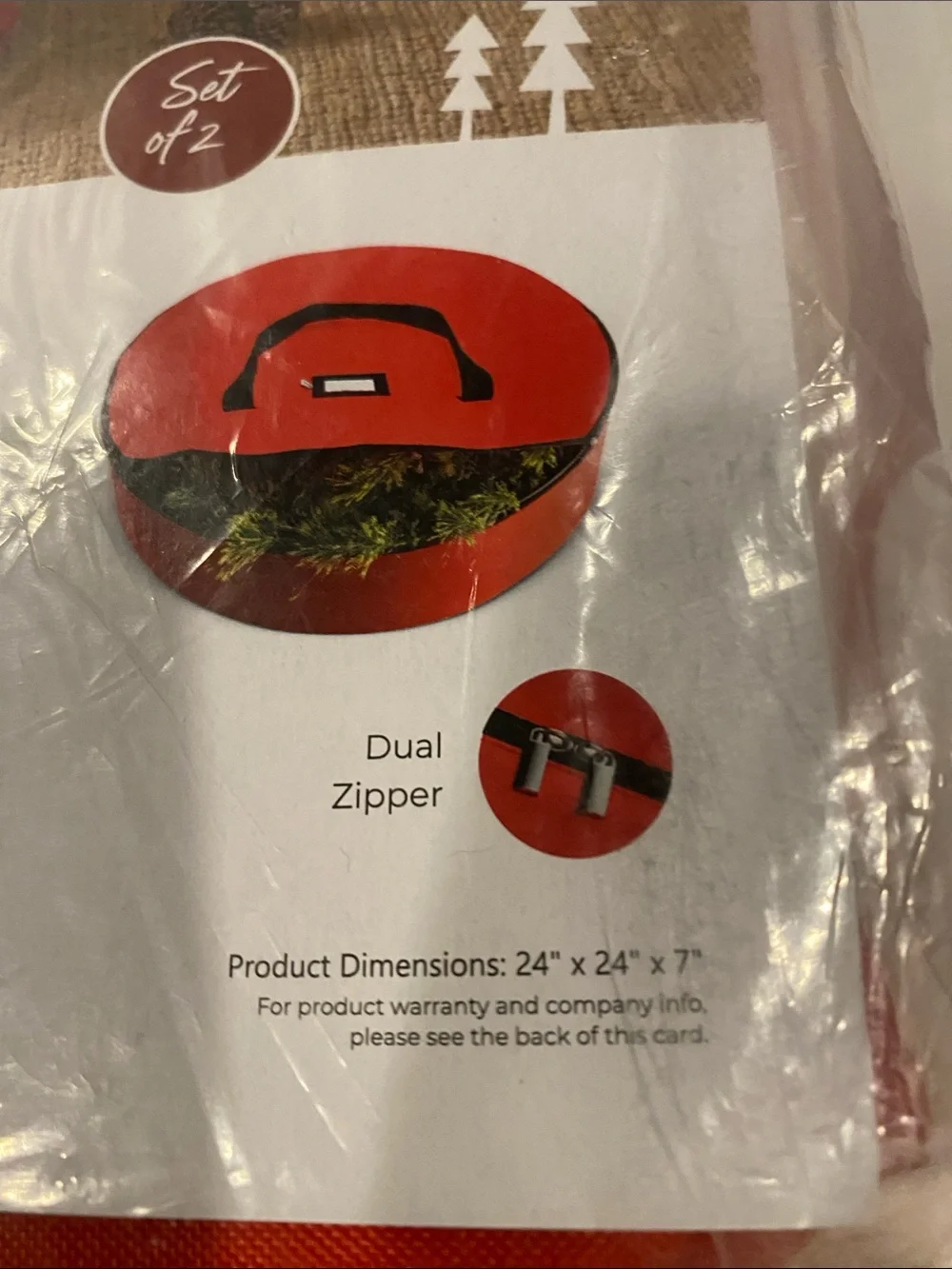 NIP Wreath Storage Bag